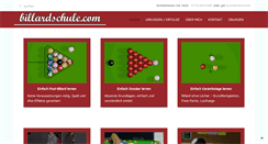 Desktop Screenshot of billardschule.com